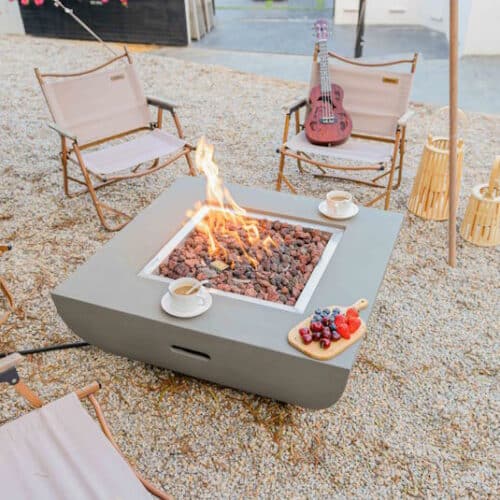 שולחן אש / מדורת גן על גז ELEMENTI Fire Pit דגם Westport OFG135