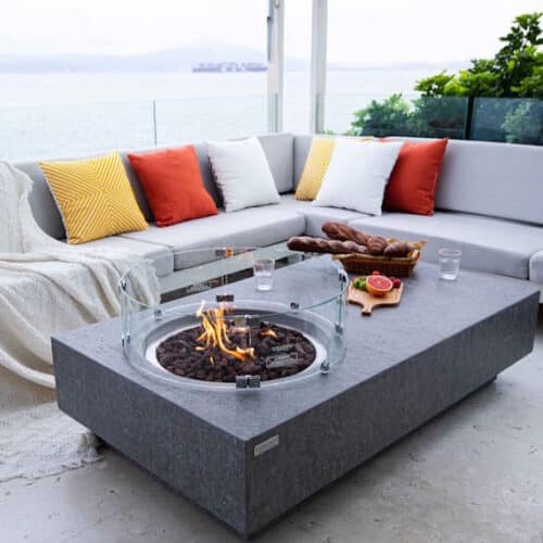 שולחן אש / מדורת גן על גז ELEMENTI Fire Pit דגם Metropolis OFG104