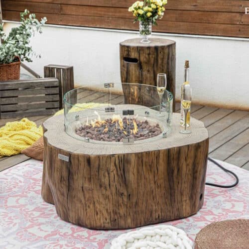 שולחן אש / מדורת גן על גז ELEMENTI Fire Pit דגם Manchester OFG145RW